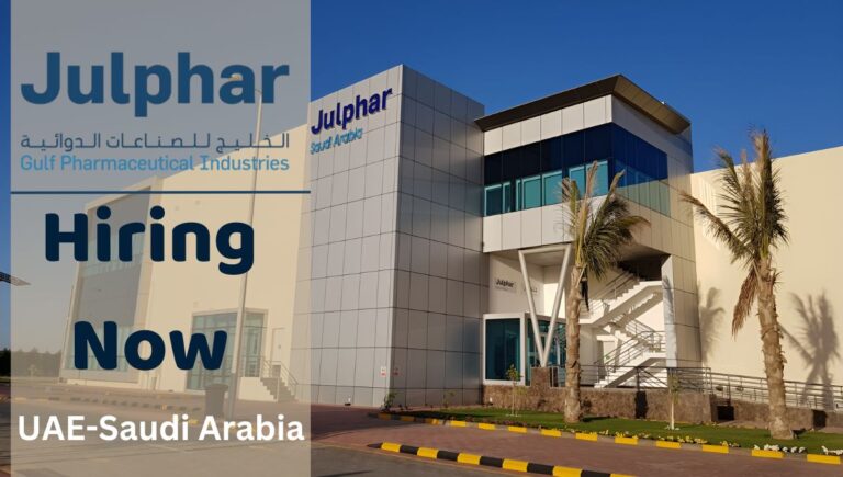 Julphar Jobs and Gulf Pharmaceutical Industries Careers Opportunities in UAE & Saudi Arabia 2024